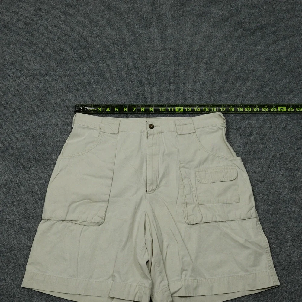Eddie Bauer Shorts Mens 36 Beige Cargo Utility Cotton Canvas Outdoor Hiking